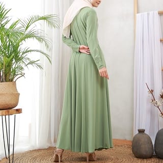 Irnanda Gamis Polos Jersey Diamond Premium Dress Homedress Dailydress - Image 2