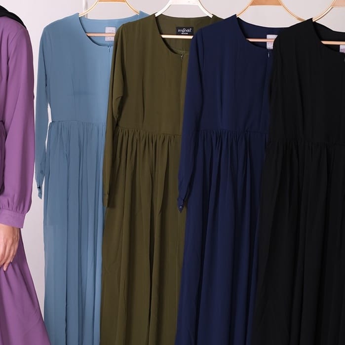 Irnanda Gamis Polos Lala Ceruty Babydoll Premium Import Dailydress Homedress - Image 8