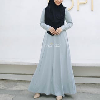 Irnanda Gamis Polos Jersey Diamond Premium Dress Homedress Dailydress - Image 3