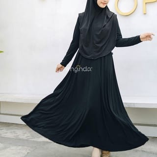 Irnanda Gamis Polos Jersey Diamond Premium Dress Homedress Dailydress - Image 4