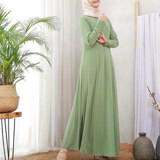 Irnanda Gamis Polos Jersey Diamond Premium Dress Homedress Dailydress