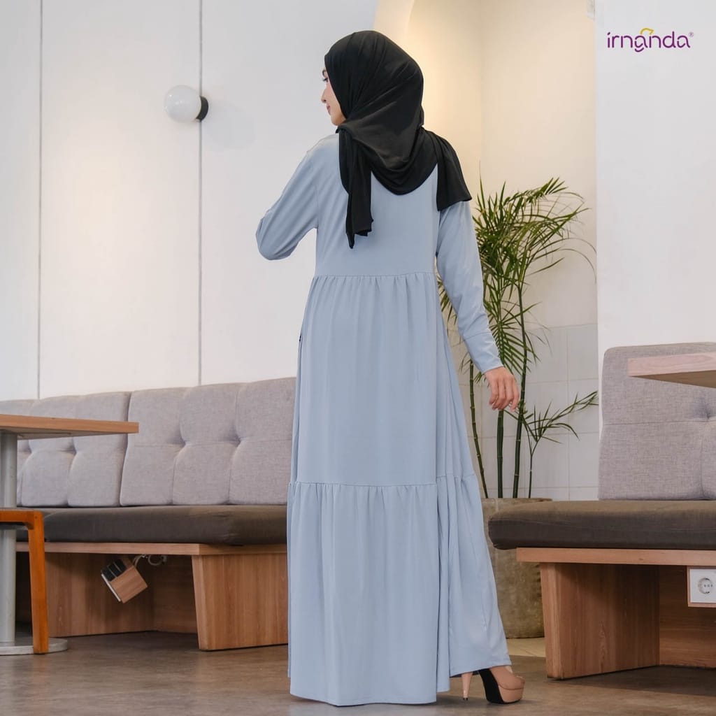 Irnanda Gamis Polos Mila Jersey Diamond Homedress Dailydress - Image 5