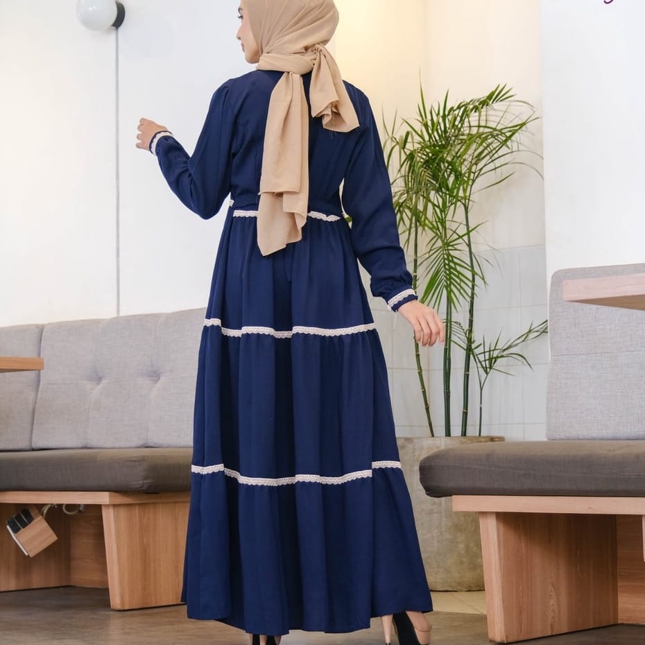 Irnanda Gamis Polos Diana Wollycreps Premium Dailydress Homedress - Image 3