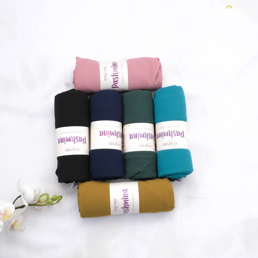 Irnanda Pashmina Pasmina Ceruty Babydoll Premium Ukuran 178 x 75 Hijab Kerudung Polos - Image 8