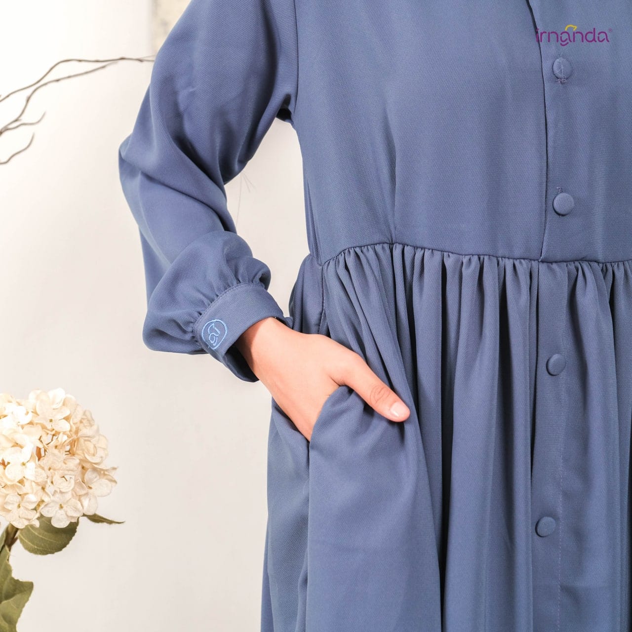 Irnanda Gamis Polos Maira Madeline Premium Dailydress Homedress - Image 8