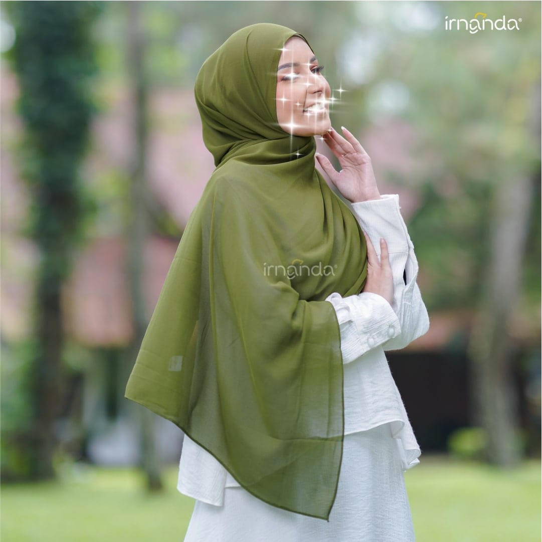 Irnanda Pashmina Pasmina Ceruty Babydoll Premium Ukuran 178 x 75 Hijab Kerudung Polos - Image 5