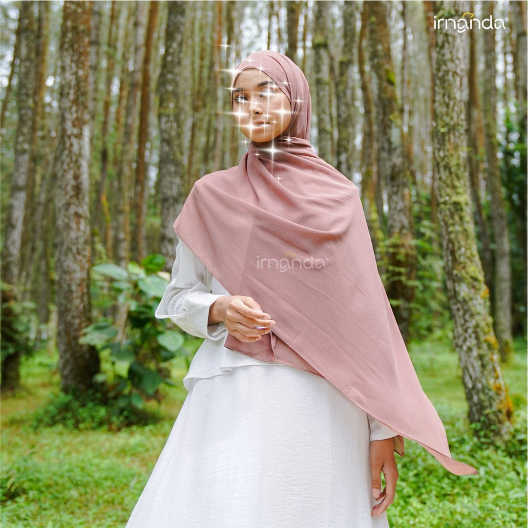 Irnanda Pashmina Pasmina Ceruty Babydoll Premium Ukuran 178 x 75 Hijab Kerudung Polos - Image 2