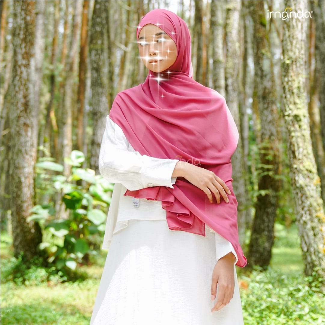 Irnanda Pashmina Pasmina Ceruty Babydoll Premium Ukuran 178 x 75 Hijab Kerudung Polos