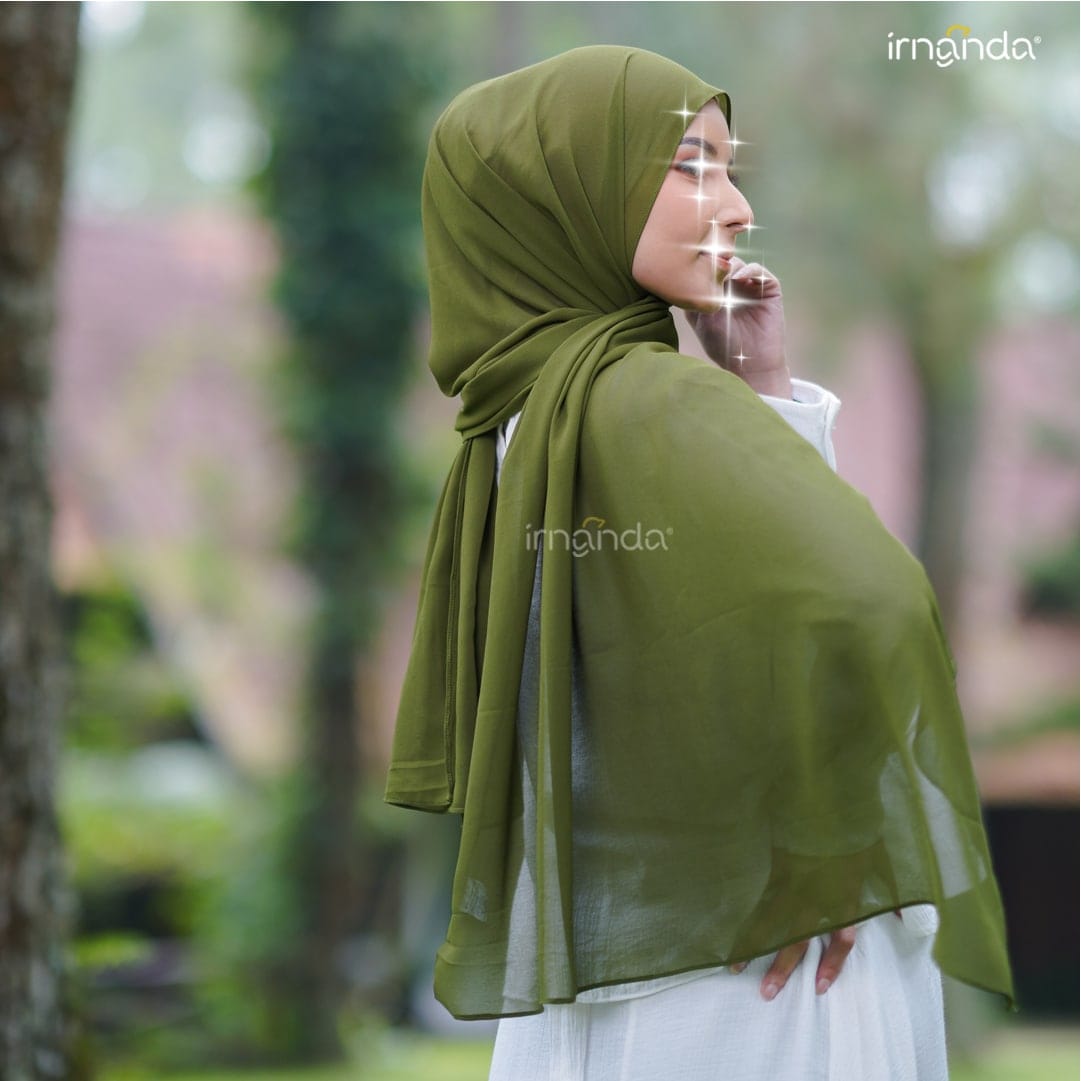 Irnanda Pashmina Pasmina Ceruty Babydoll Premium Ukuran 178 x 75 Hijab Kerudung Polos - Image 3
