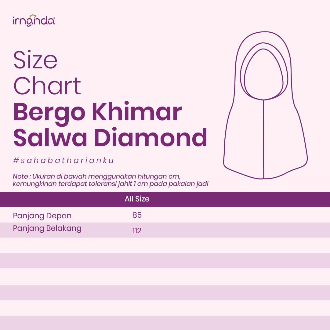 Irnanda Bergo Premium Salwa Diamond Hijab Kerudung Polos - Image 8