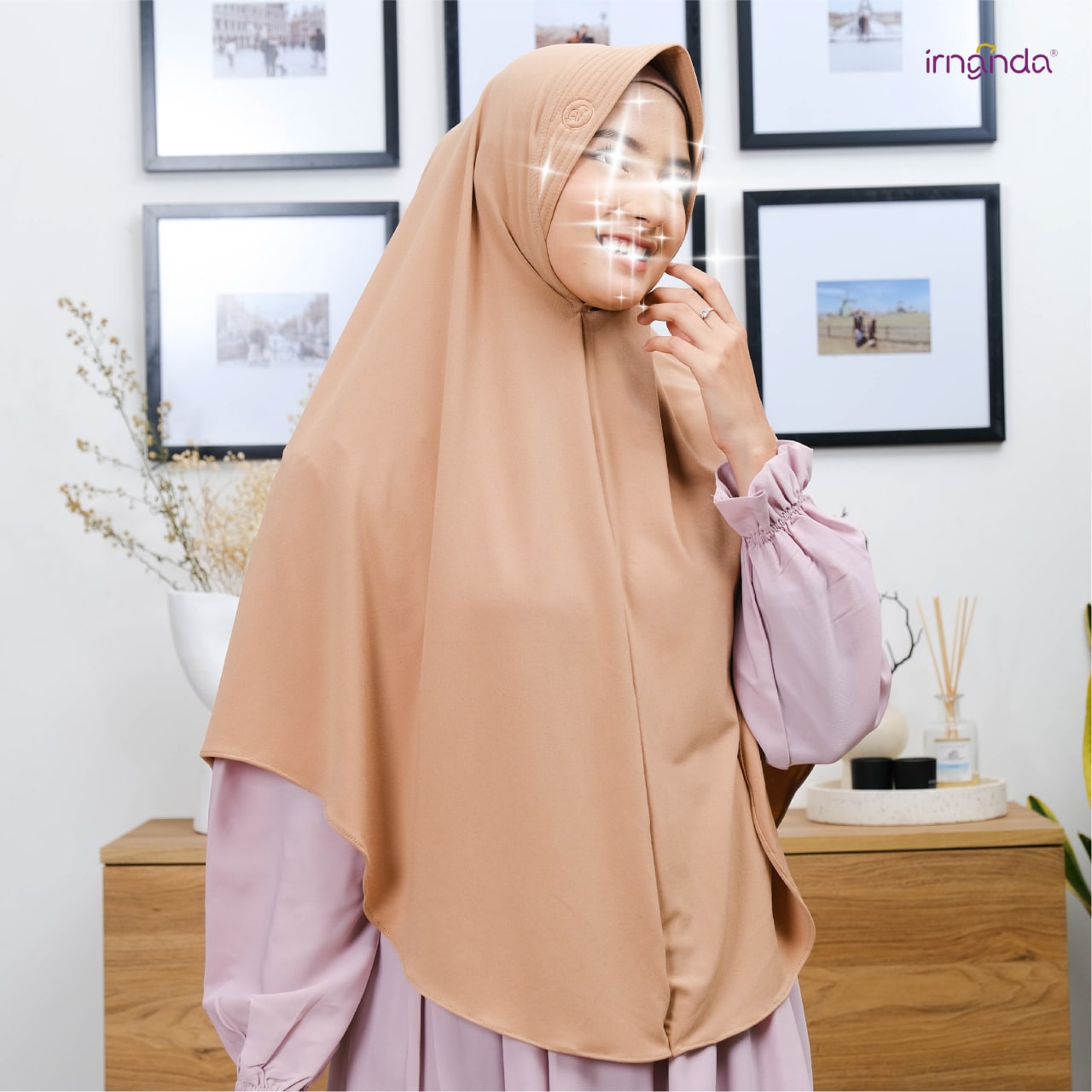 Irnanda Bergo Premium Asya Diamond Hijab Kerudung Polos - Image 4