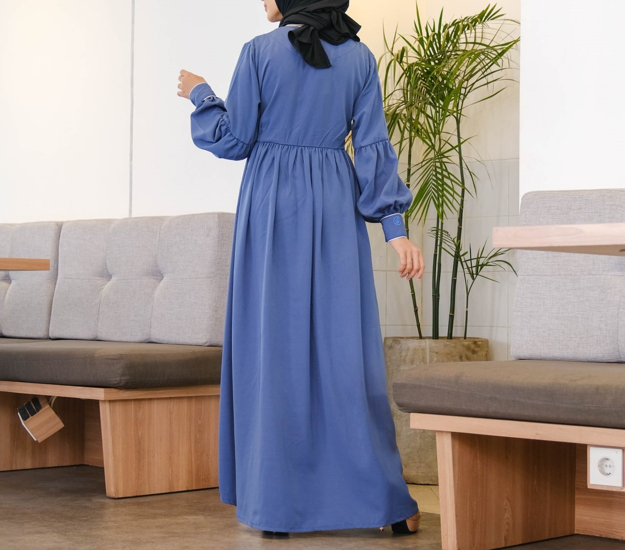 Irnanda Gamis Polos Nabila Madeline Premium Import Dailydress Homedress - Image 3