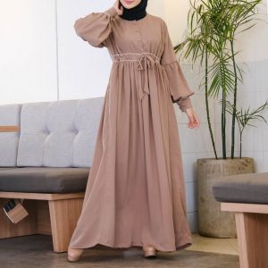 Irnanda Gamis Polos Nabila Madeline Premium Import Dailydress Homedress