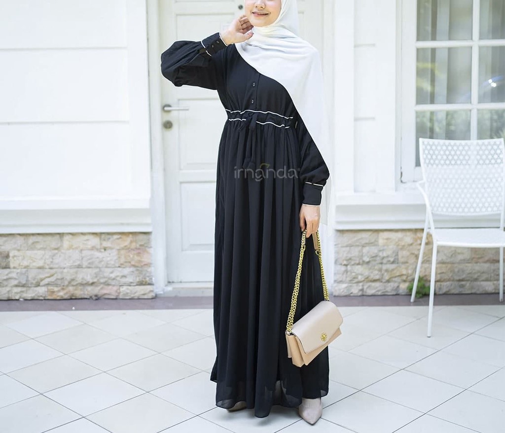 Irnanda Gamis Polos Wanita Nabila Ceruty Premium Dailydress Homedress - Image 2