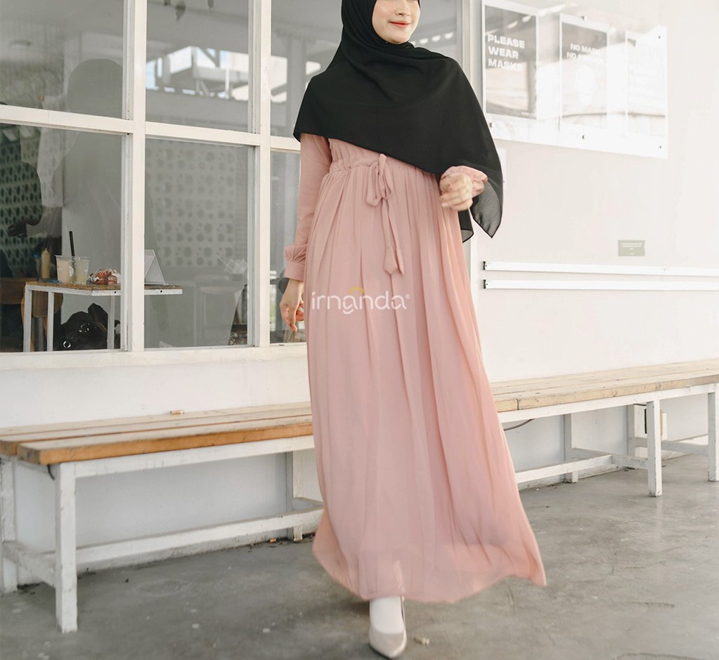 Irnanda Gamis Polos Wanita Wudhu Friendly Zatta Ceruty Dailydress