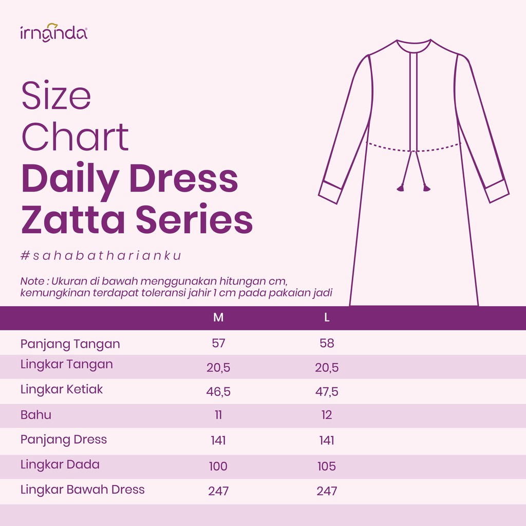 Irnanda Gamis Polos Wanita Wudhu Friendly Zatta Ceruty Dailydress - Image 7