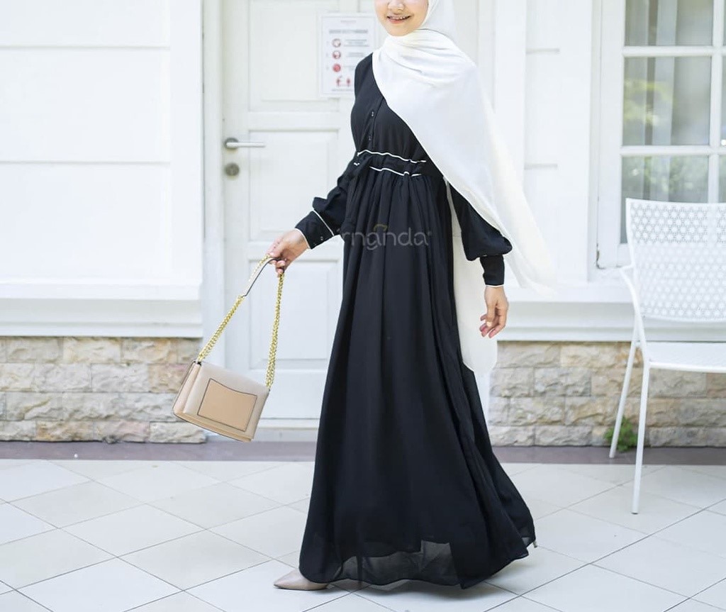 Irnanda Gamis Polos Wanita Nabila Ceruty Premium Dailydress Homedress - Image 3
