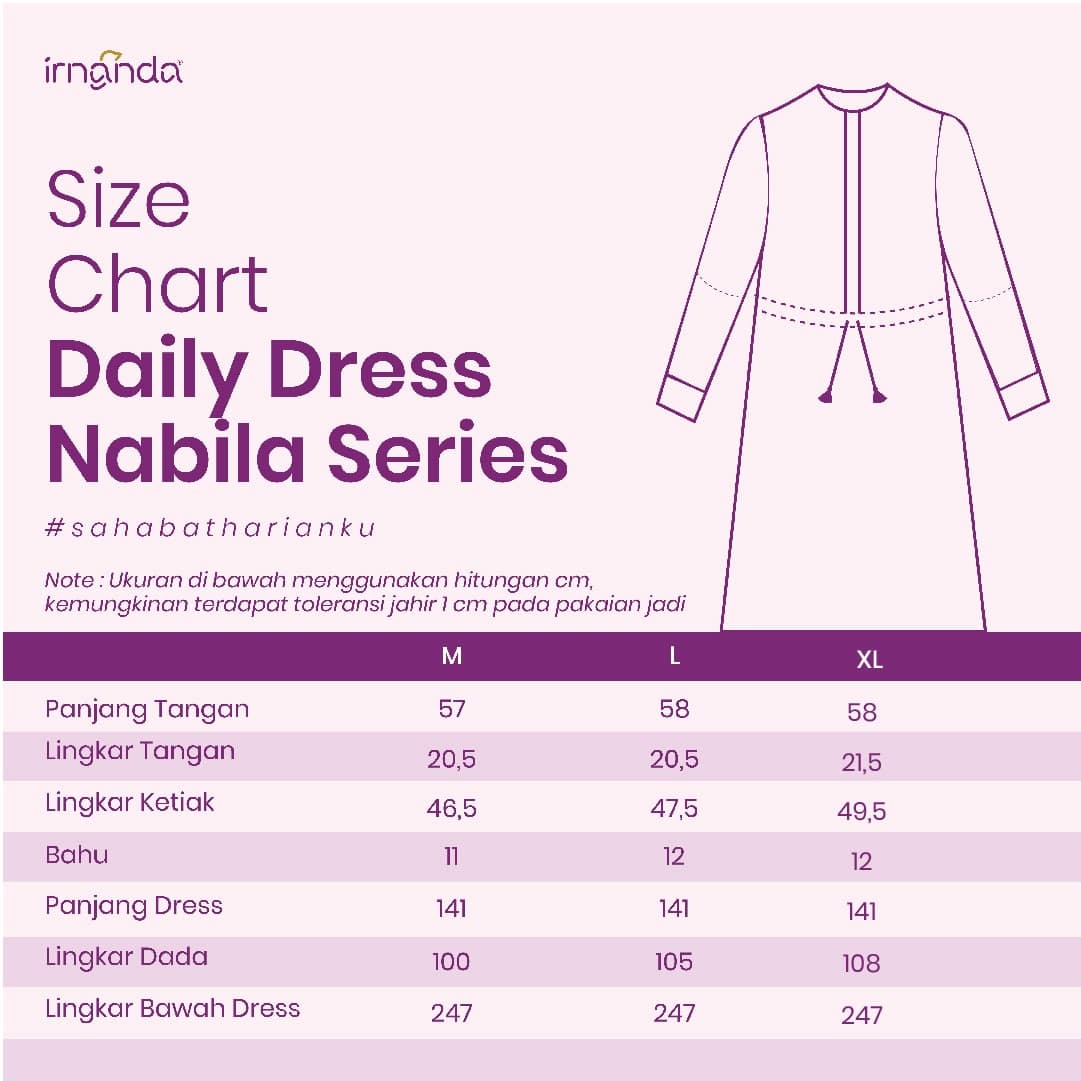 Irnanda Gamis Polos Wanita Nabila Ceruty Premium Dailydress Homedress - Image 9