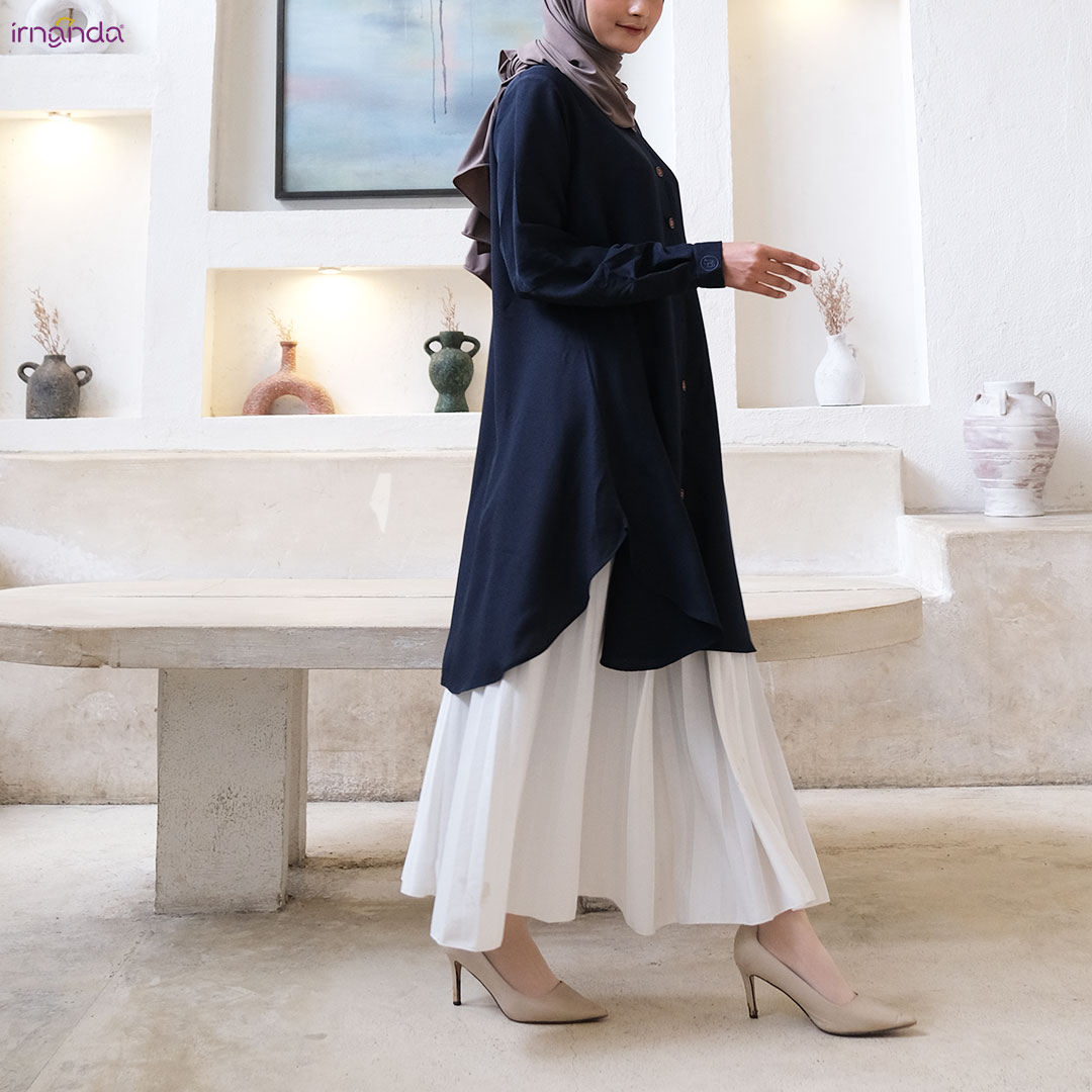 Irnanda Elsa Tunik Polos Atasan Wanita Remaja Dewasa Bahan Wollycrepe Premium - Image 2