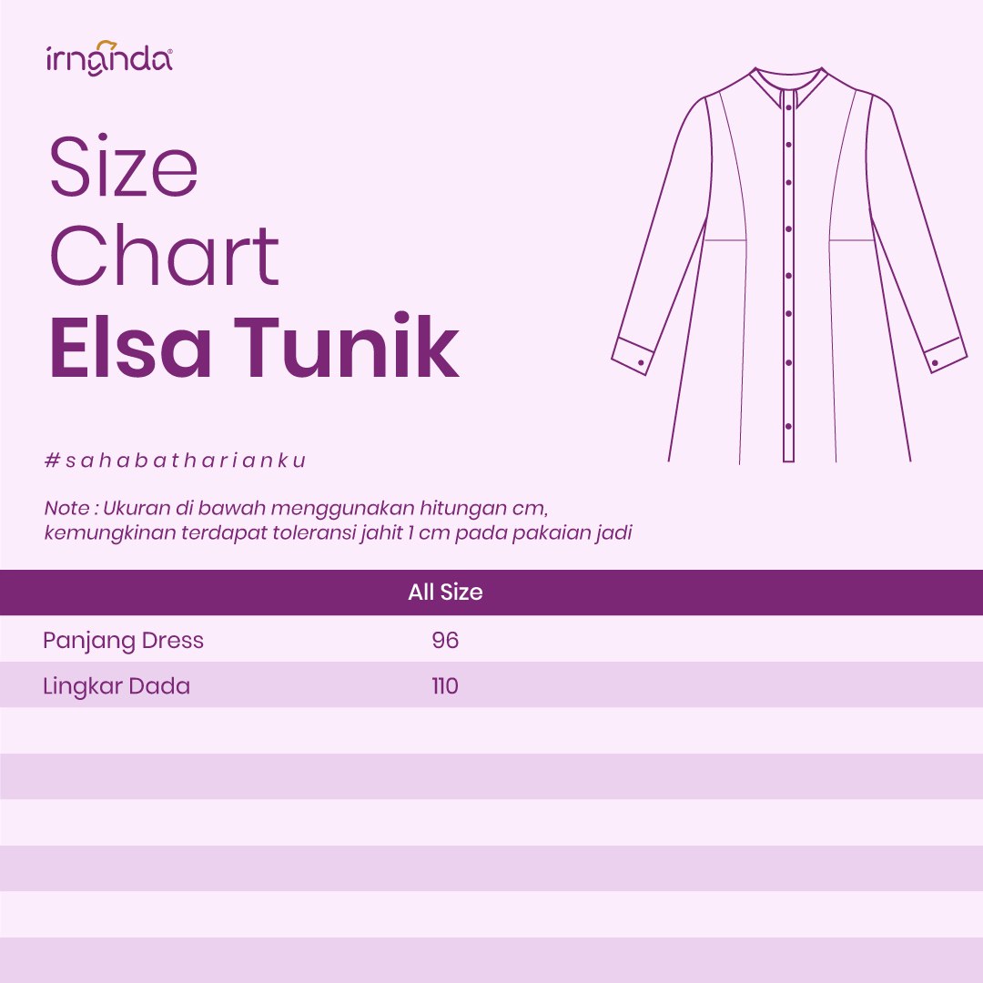 Irnanda Elsa Tunik Polos Atasan Wanita Remaja Dewasa Bahan Wollycrepe Premium - Image 6