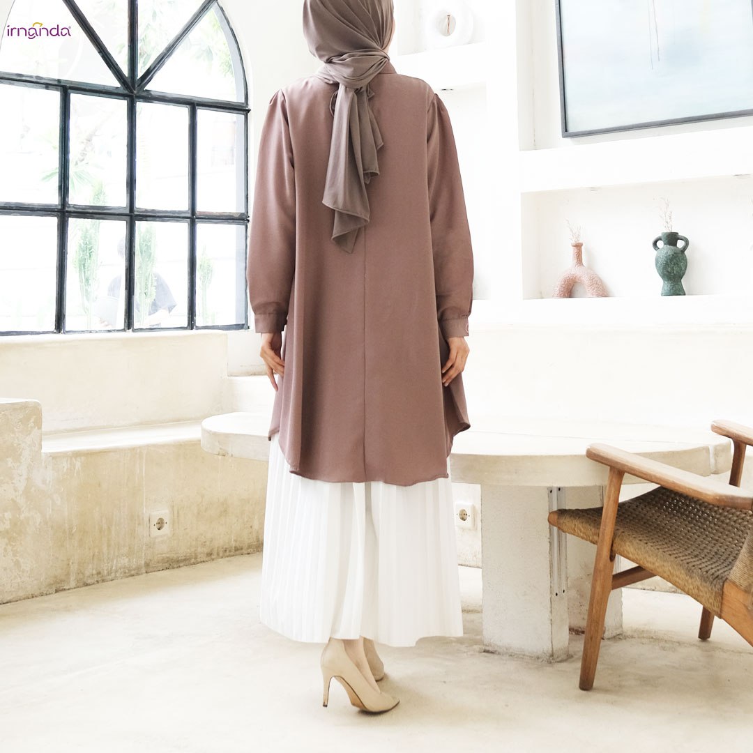 Irnanda Tunik Sena Atasan Polos Wanita Bahan Wollycrepe Premium - Image 8