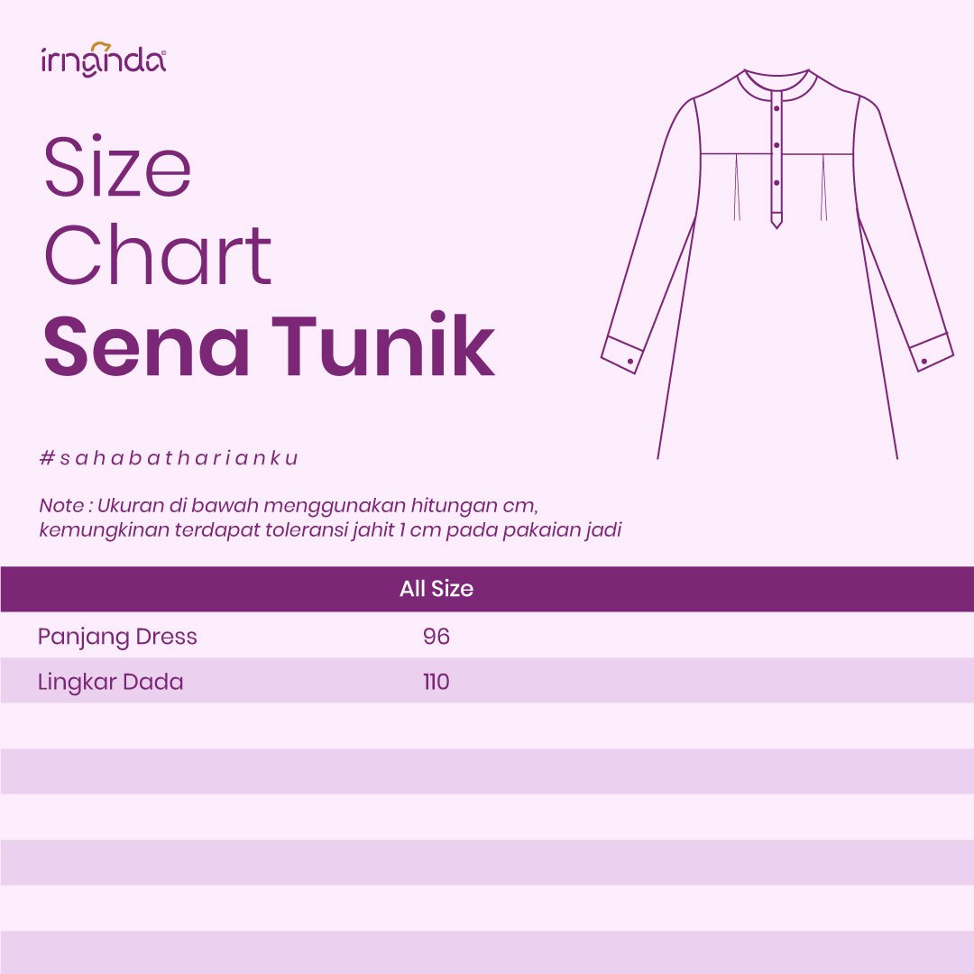 Irnanda Tunik Sena Atasan Polos Wanita Bahan Wollycrepe Premium - Image 2