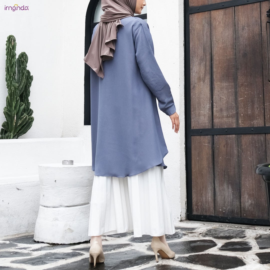 Irnanda Kirana Tunik Polos Atasan Wanita Remaja Dewasa Oversize Bahan Wollycrepe Premium - Image 2